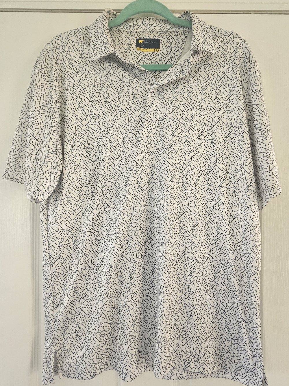 RARE PRINT FIND Jack Nicklaus brand golf polo- Tee Print